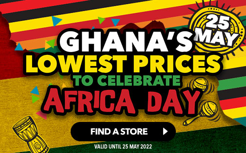 GHANA'S LOWEST PRICES TO CELEBRATE AFRICA DAY