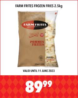 FARM FRITES FROZEN FRIES 2.5kg, 89,99