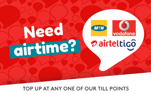 TOP UP AT ANY OF OUT TILL POINTS