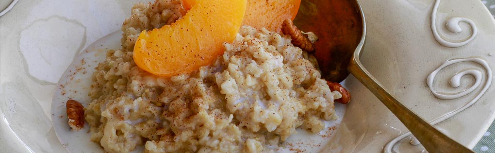 Oats and Spiced Peaches