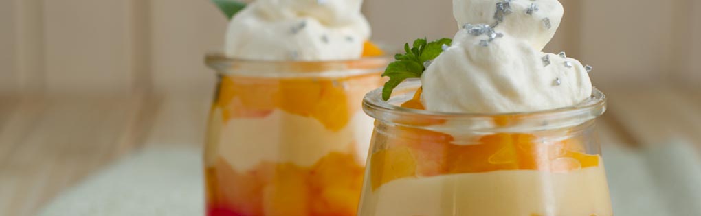 Peach and Pineapple Trifle