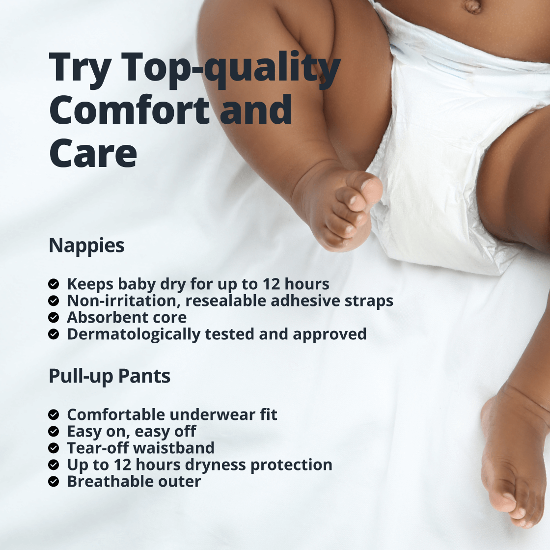 TRY TOP-QUALITY COMFORT  AND CARE