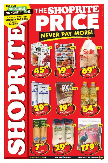 specials leaflet