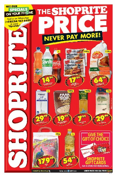 specials leaflet