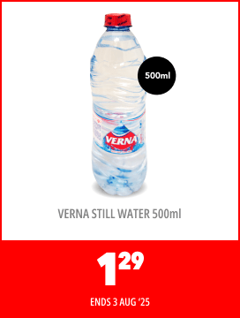 VERNA STILL WATER 500ml - 1.29