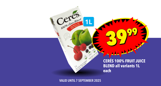 CERÉS 100% FRUIT JUICE BLEND ALL VARIANTS 1L EACH, 39,99
