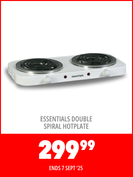 ESSENTIALS DOUBLE SPIRAL HOTPLATE, 299,99